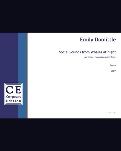 Social Sounds from Whales at Night (Viola Version) — Emily Doolittle