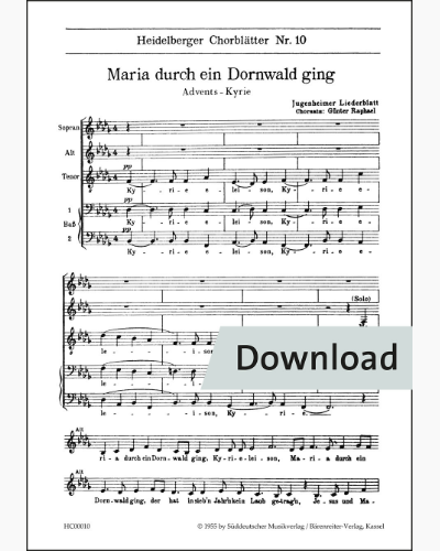 Heidelberger Chorblätter, Nr. 10 — Günter Raphael