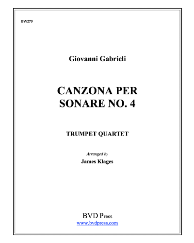 Canzona per Sonare No. 4 — Giovanni Gabrieli