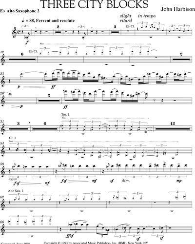 Three City Blocks — John Harbison
