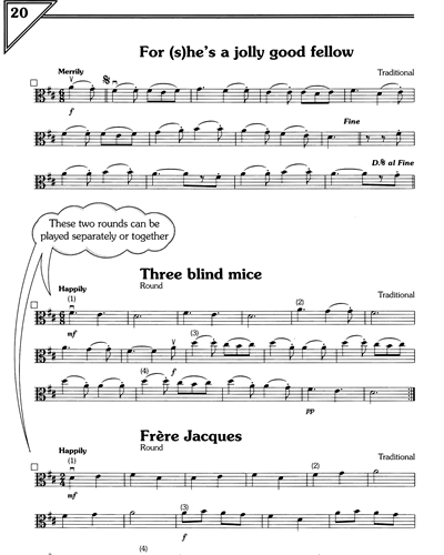 "For (S)he's A Jolly Good Fellow" & "Three Blind Mice" & "Frère Jacques" — 传统