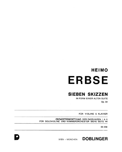 Seven Sketches in the Form of an Old Suite, op. 34 — Heimo Erbse