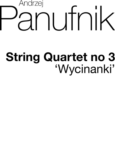 String Quartet No. 3 — 安德热·帕努夫尼克
