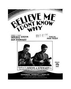 Believe Me I Don't Know Why — Gerald Steyn