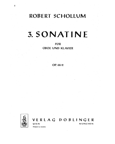 Sonatine No. 3, op. 68/2 — Robert Schollum