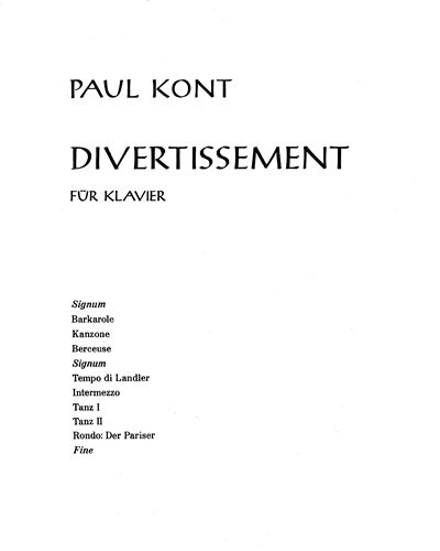 Divertissement — Paul Kont