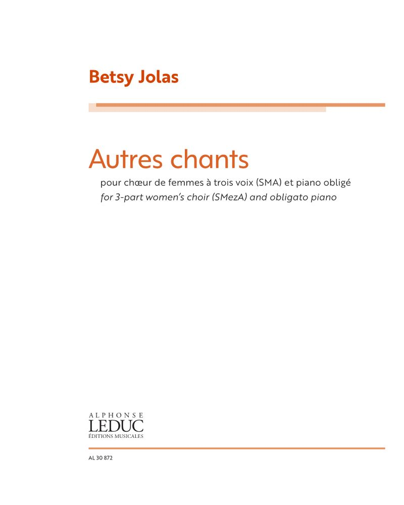 Autres Chants — Betsy Jolas
