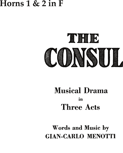 The Consul (Complete Opera) — 吉安·卡洛·梅诺蒂