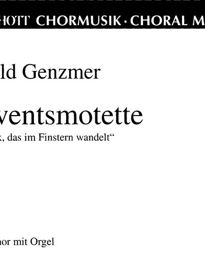 Adventsmotette, op. 62 — Harald Genzmer