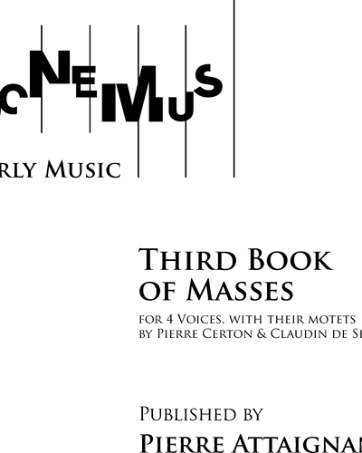 Third Book of Masses — Pierre Certon