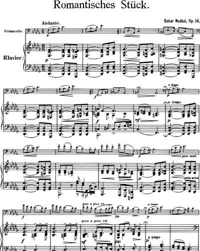Romantic Piece, op. 18 — Oskar Nedbal