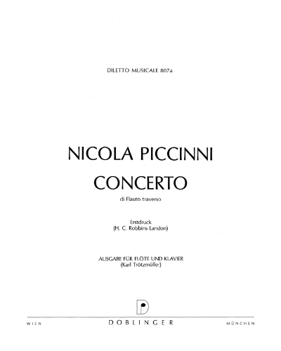 Concerto in D for Flute — Niccolò Piccinni