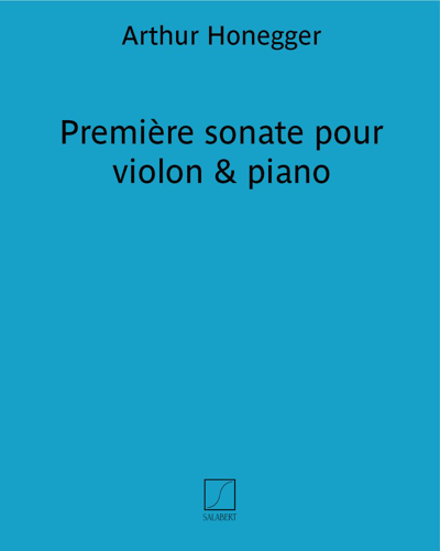 Sonata No. 1 for Violin and Piano — 奥涅格