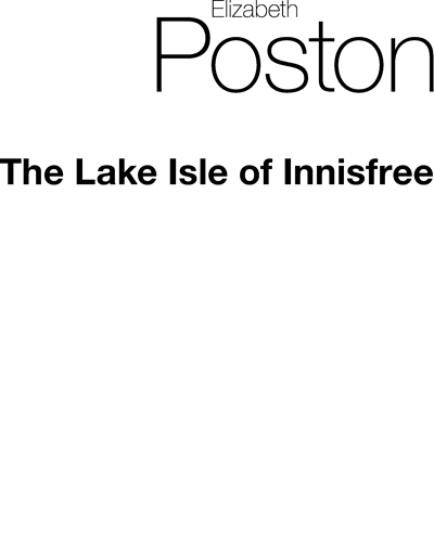 Lake Isle of Innisfree — Elizabeth Poston