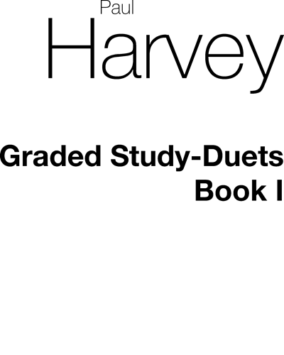 Graded Study-Duets for Two Clarinets, Book I — P HARVEY