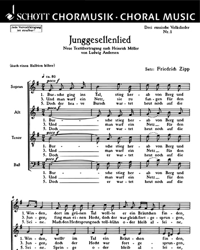 Drei russische Volkslieder — Friedrich Zipp