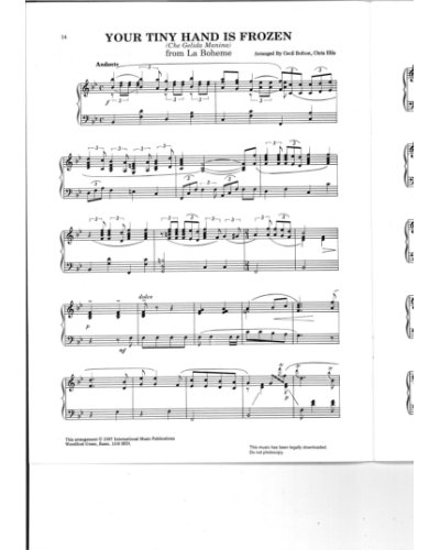 Your Tiny Hand Is Frozen (from 'La Boheme') — 普契尼