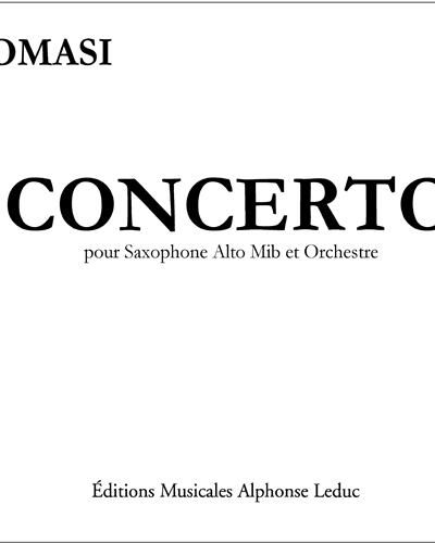 Concerto for Alto Saxophone — Henri Tomasi