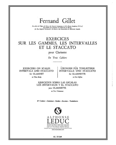 Exercises on Scales, Intervals and Staccato for Clarinet — Fernand Gillet