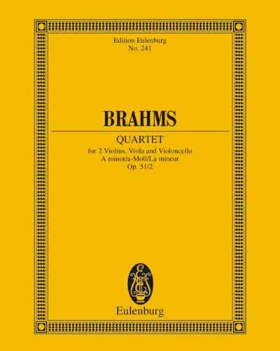 String Quartet in A minor, op. 51/2 — 勃拉姆斯
