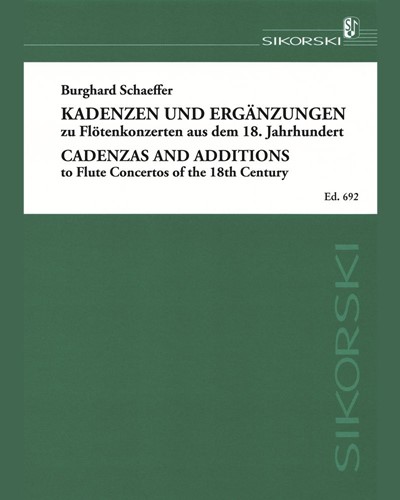 Cadenzas and Additions to Flute Concertos of the 18th Century — Burkhard Schaeffer