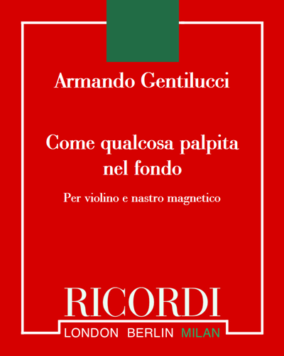 Come qualcosa palpita nel fondo — Armando Gentilucci