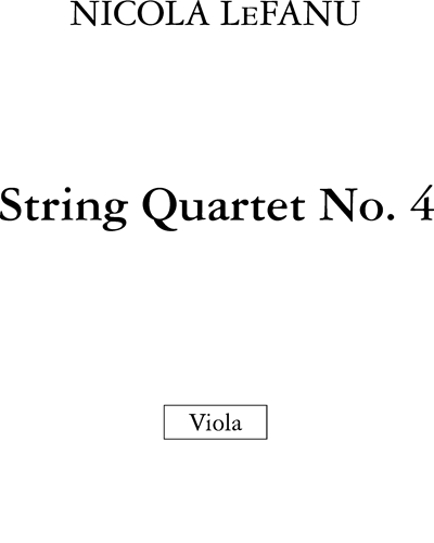 String Quartet No. 4 (score & parts) — 佚名