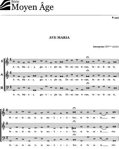 Ave Maria - Anonyme - SAB — 佚名