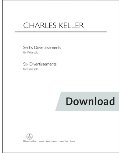 Six Divertissements for Solo Flute — Keller Charles