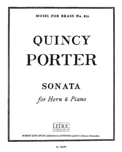 Sonata for Horn and Piano — Quincy Porter