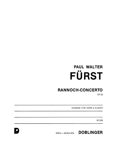 Rannoch-Concerto, op. 59 — Paul Walter Fürst