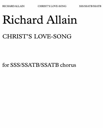 Christ's Love-Song — Richard Allain