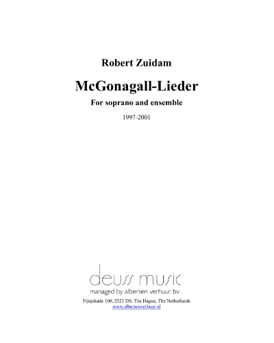 McGonagall-Lieder — Robert Zuidam