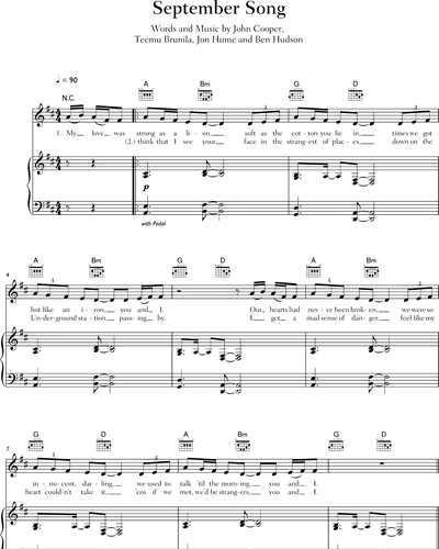September Song — JP Cooper