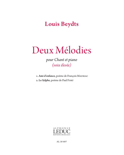Deux mélodies [voix élevée] — Louis Beydts