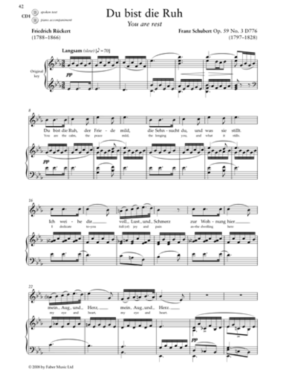 Du bist die Ruh, op. 59 No. 3, D776 — Franz Schubert