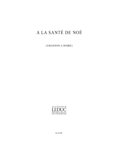 À la santé de Noé — Marie-Rose Clouzot