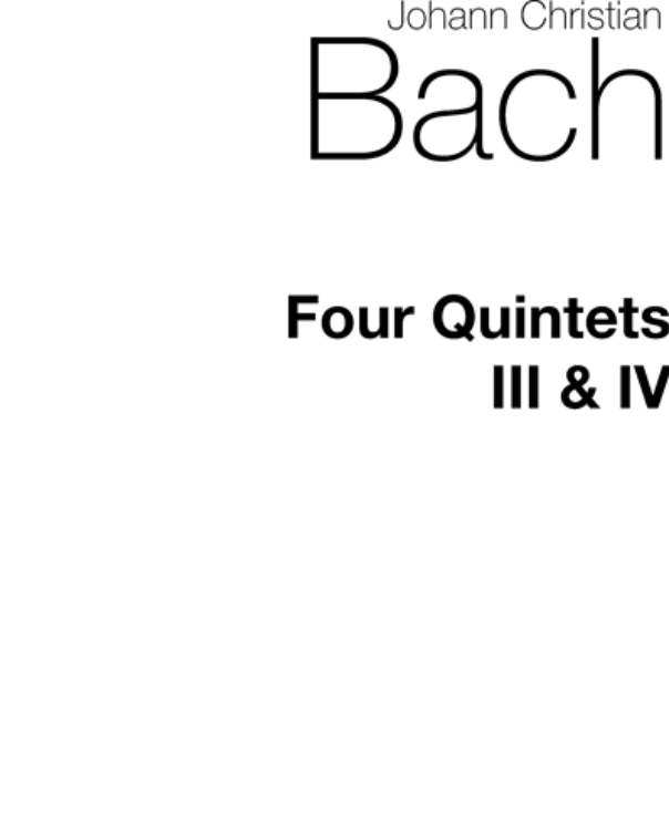 4 Quintets, No. 3 - 4 — J.C.巴赫