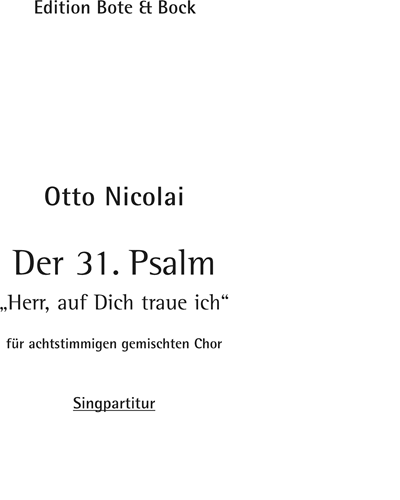 Psalm 31 — 奥托·尼古拉