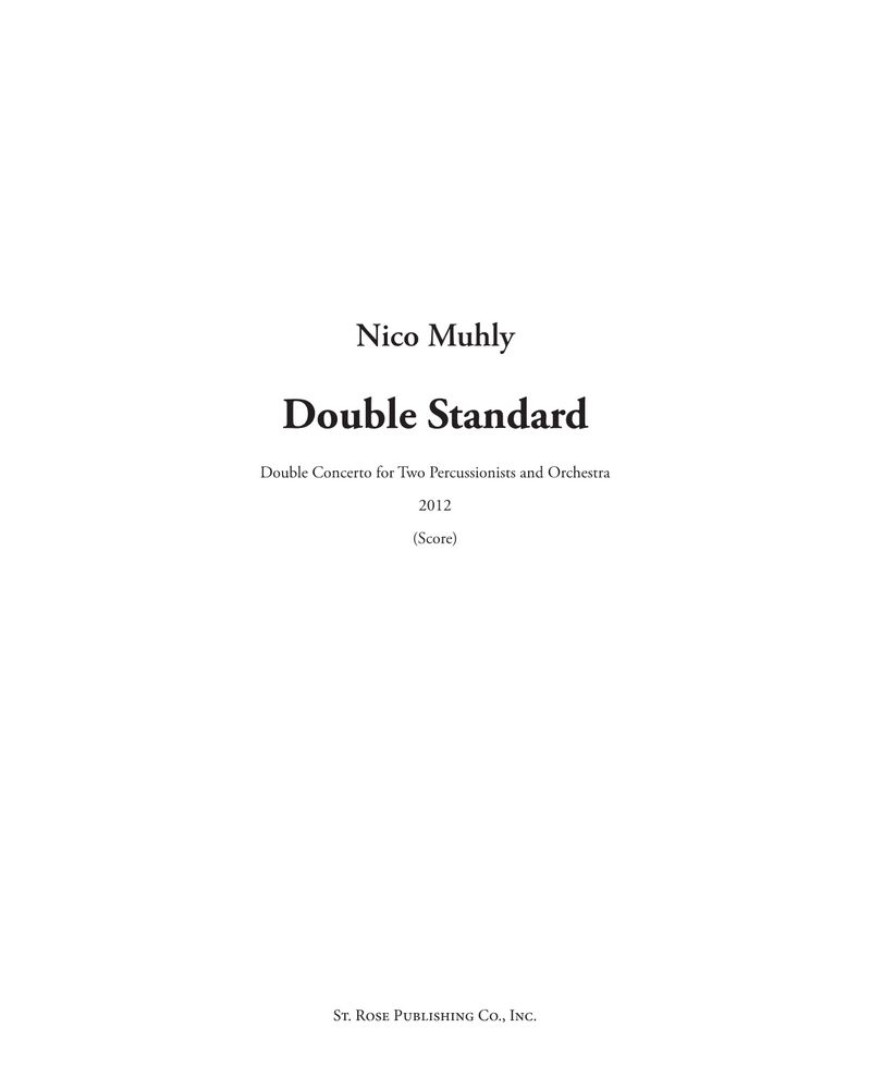 Double Standard — Nico Muhly