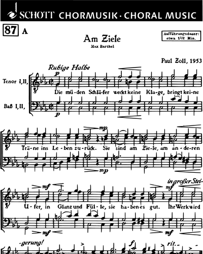 Am Ziel / Heimgegangen — Paul Zoll