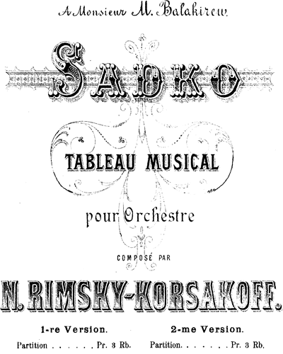 Sadko, op. 5 — 里姆斯基-科萨科夫