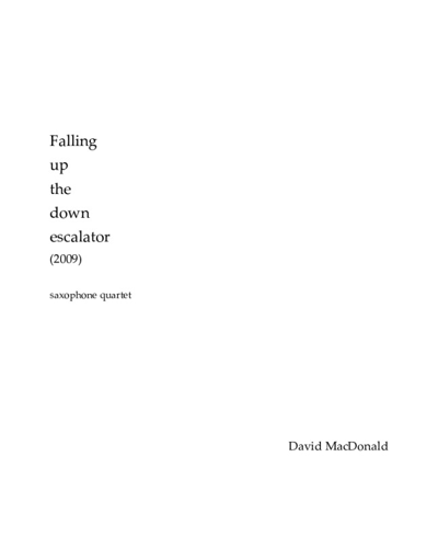 Falling up the down escalator — David MacDonald