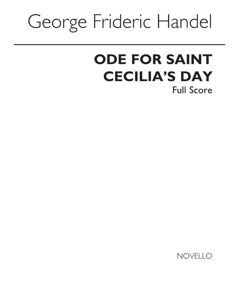 Ode for Saint Cecilia's Day, HWV 76 — George Frideric Handel