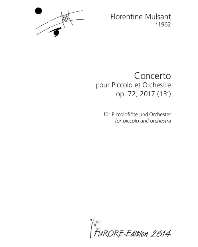 Concerto for Piccolo, op. 72 — Florentine Mulsant