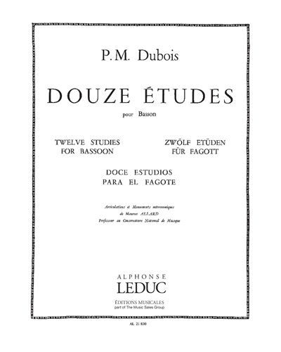 Twelve Études for Bassoon — 皮埃尔·马克斯·杜布瓦