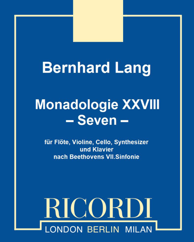 Monadologie XXVIII — Bernhard Lang