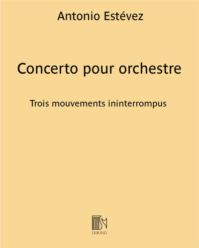 Concerto pour orchestre — Antonio Estévez