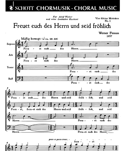Vier kleine Motetten — Werner Fussan
