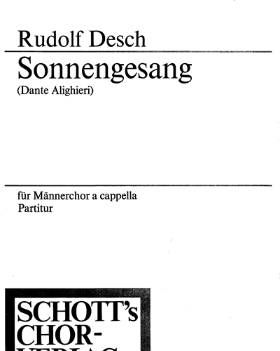 Sonnengesang — Rudolf Desch